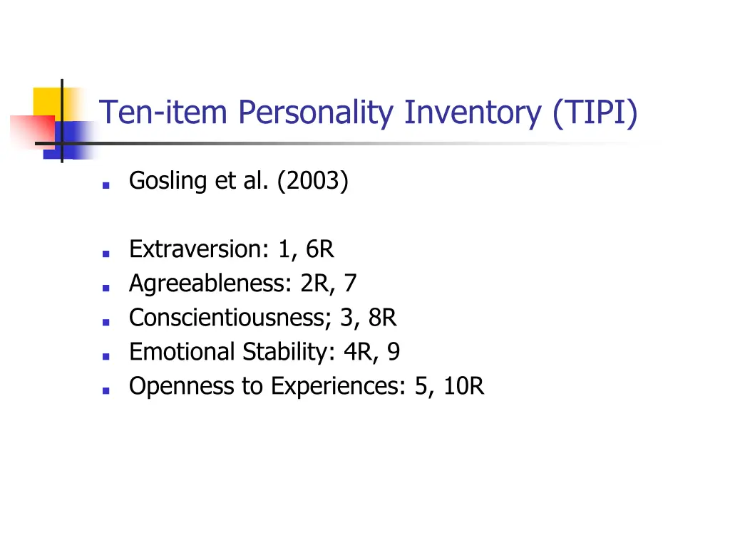 ten item personality inventory tipi