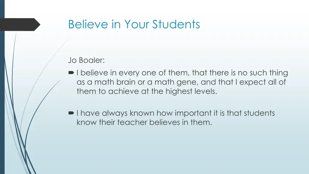 believe in your students 1