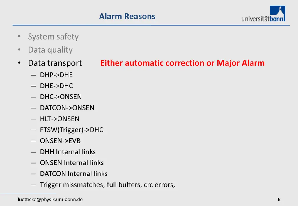 alarm reasons 2