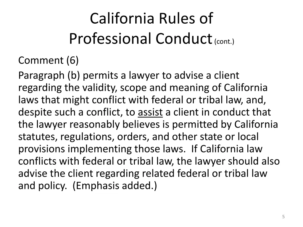 california rules of professional conduct cont 1