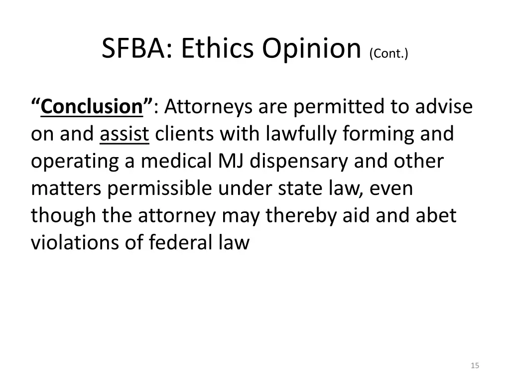 sfba ethics opinion cont