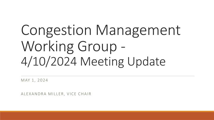 congestion management working group 4 10 2024