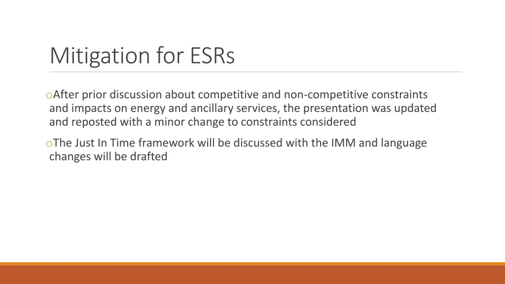 mitigation for esrs