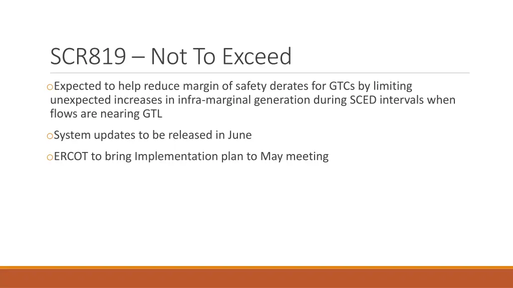 scr819 not to exceed