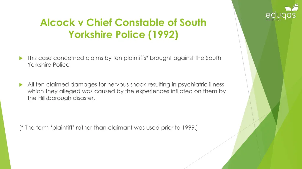 alcock v chief constable of south yorkshire