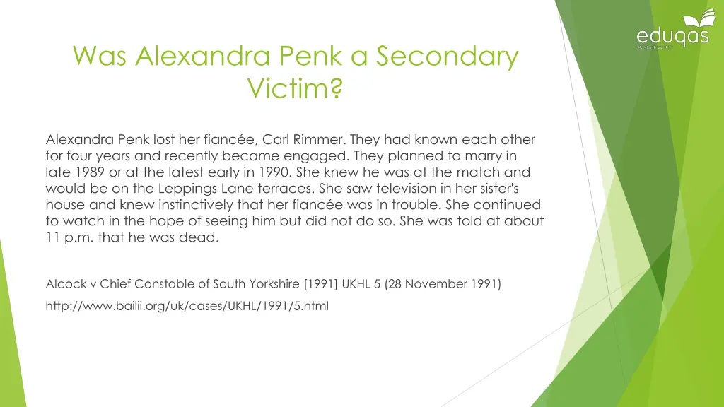 was alexandra penk a secondary victim