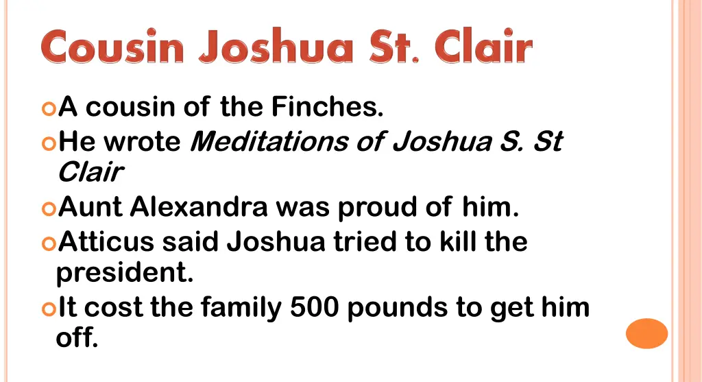 a cousin of the finches he wrote meditations