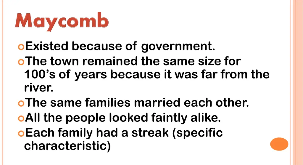 existed because of government the town remained