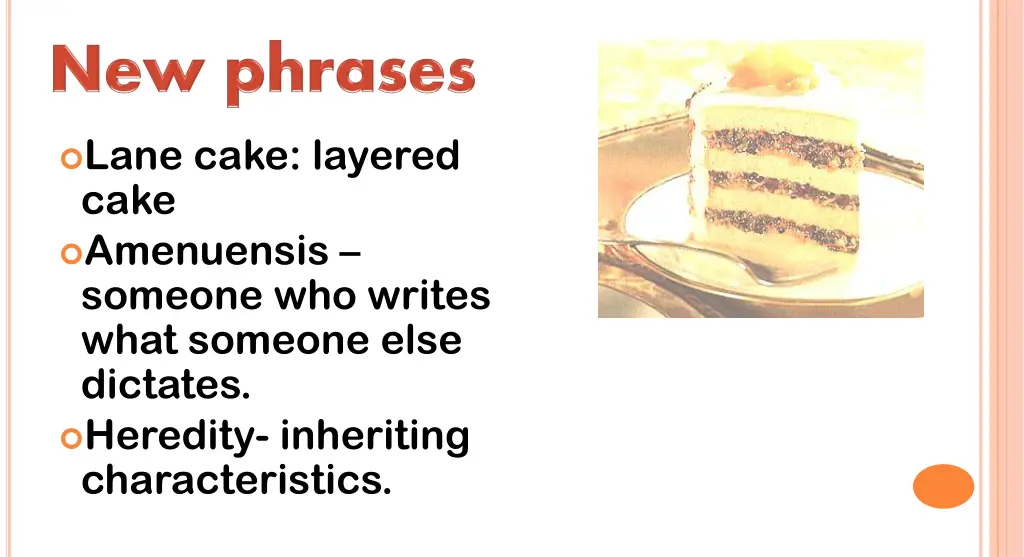lane cake layered cake amenuensis someone