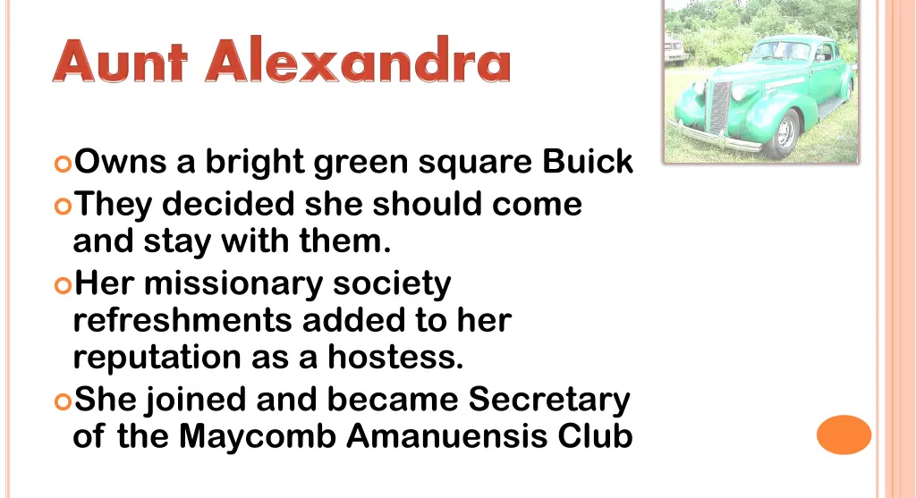 owns a bright green square buick they decided