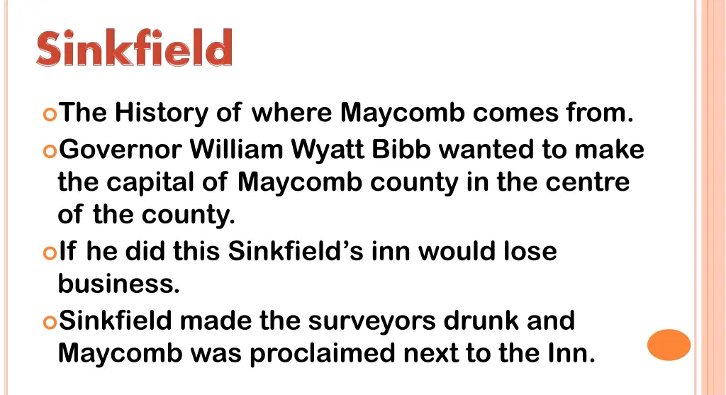 the history of where maycomb comes from governor