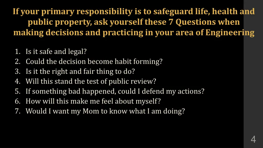 if your primary responsibility is to safeguard