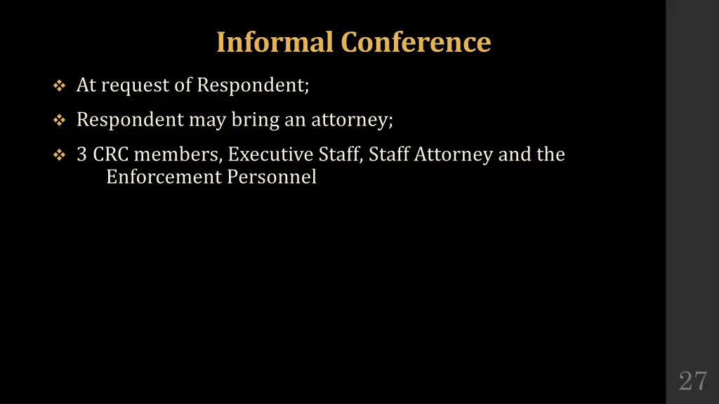 informal conference