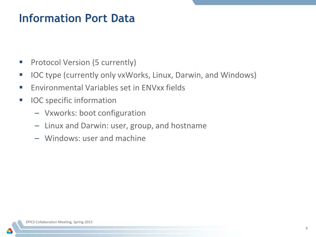 information port data