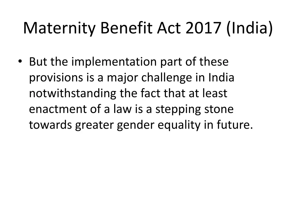 maternity benefit act 2017 india
