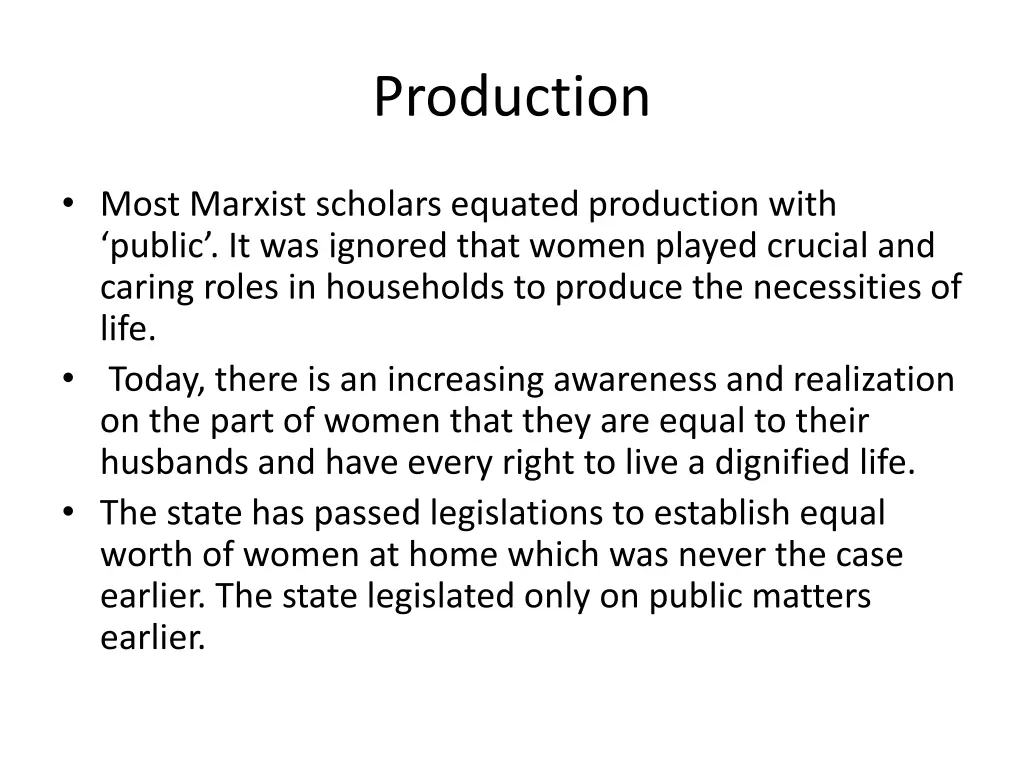 production