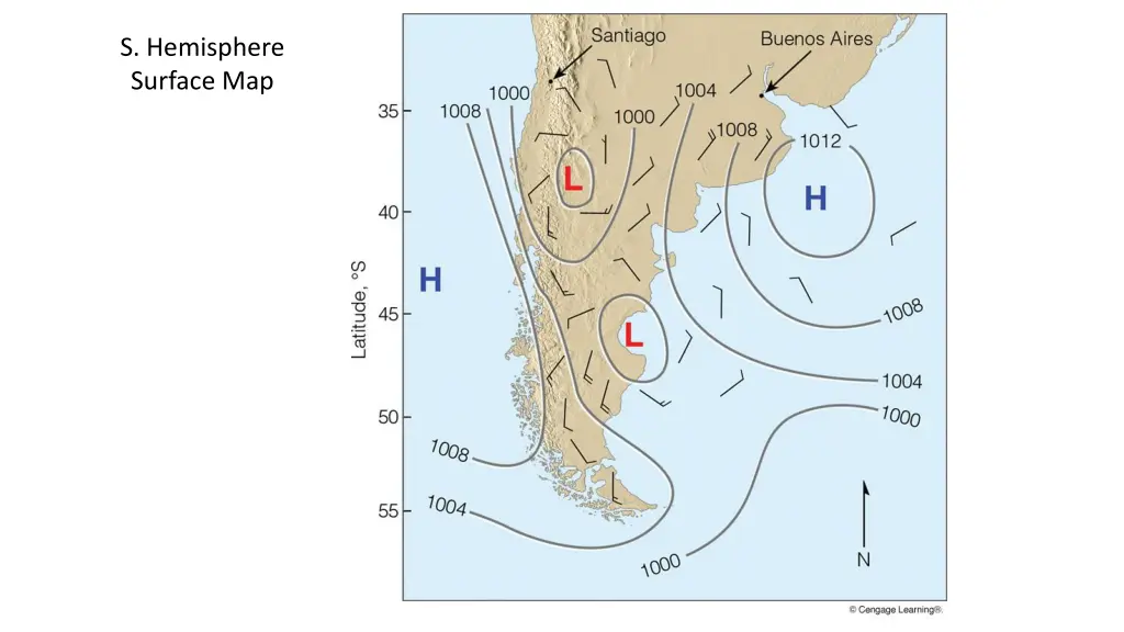 s hemisphere surface map