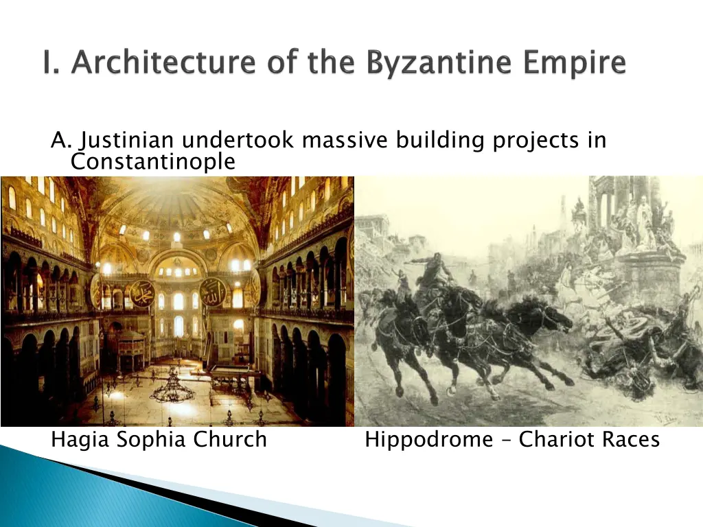 a justinian undertook massive building projects