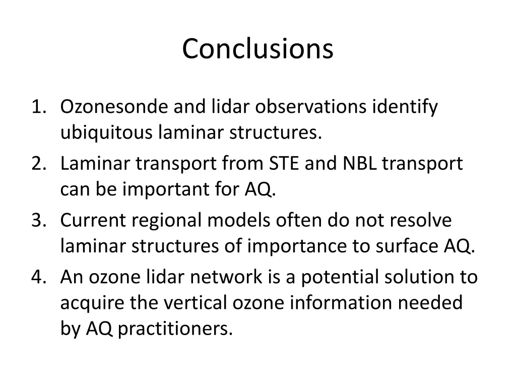 conclusions