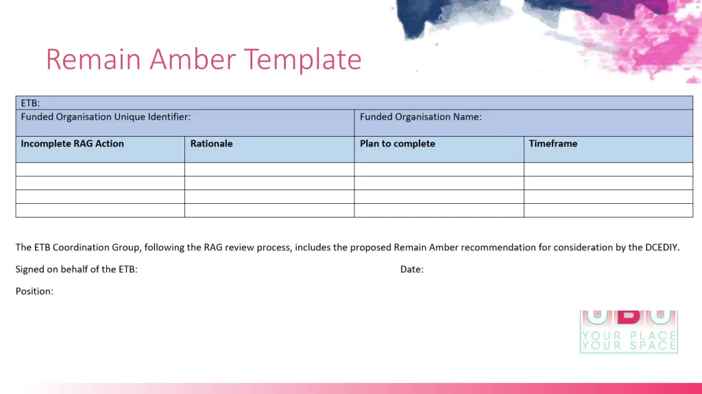 remain amber template