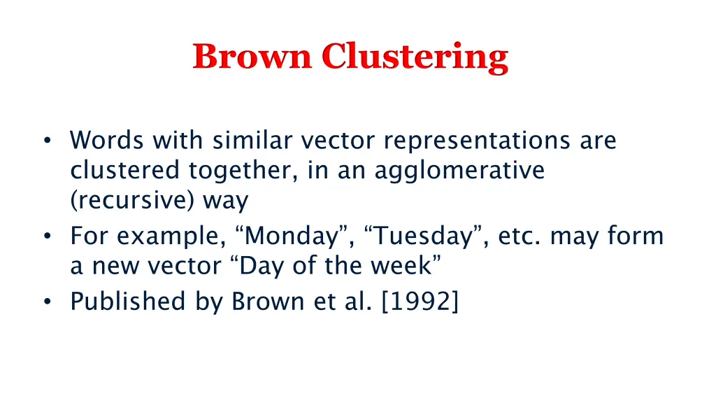 brown clustering
