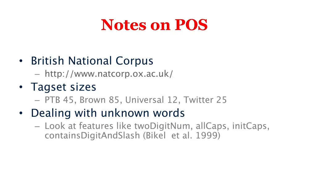 notes on pos 1