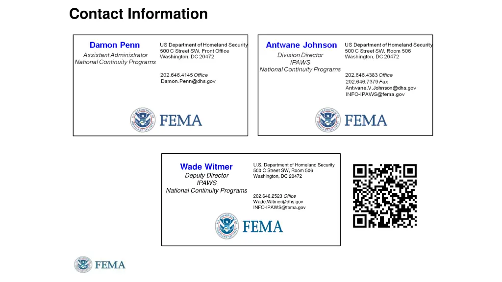 contact information