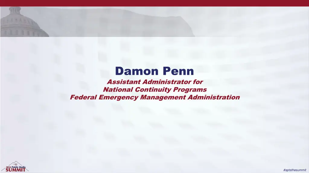 damon penn assistant administrator for national