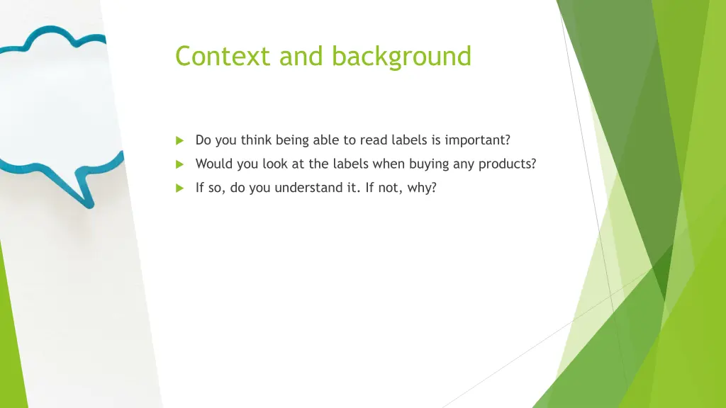 context and background