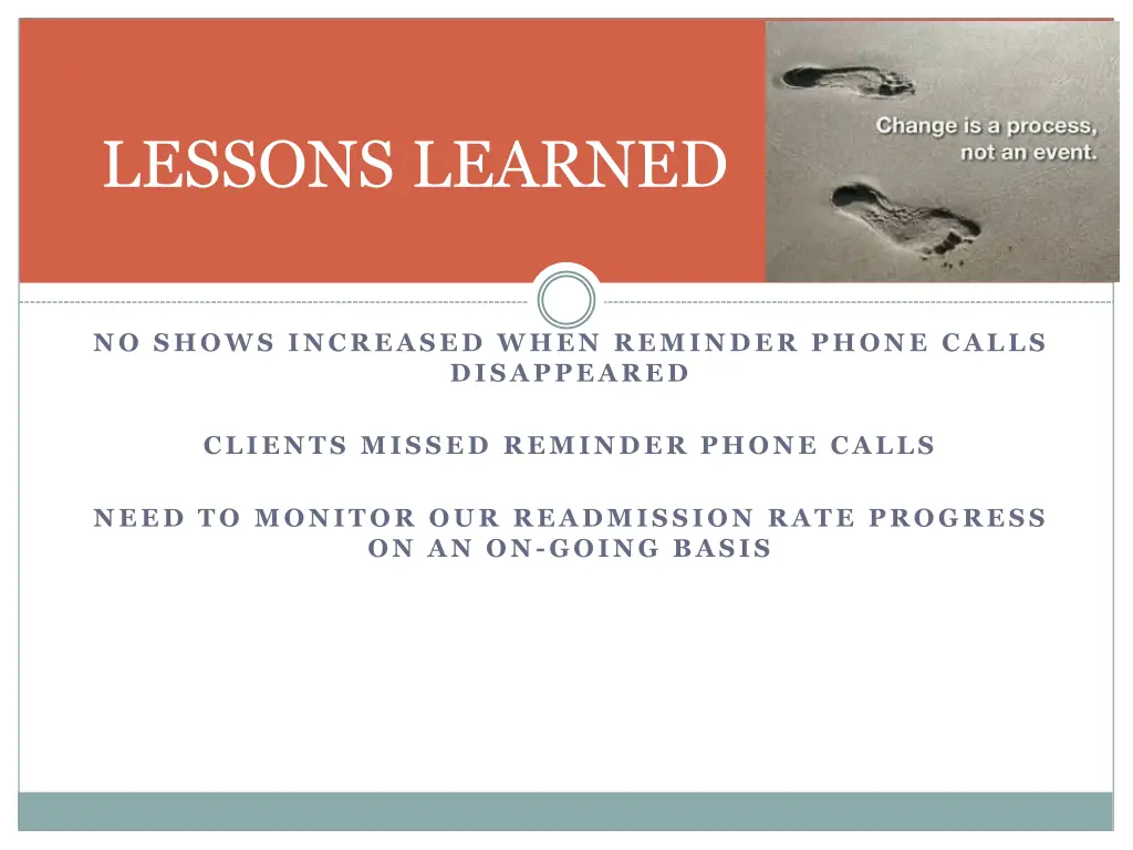 lessons learned