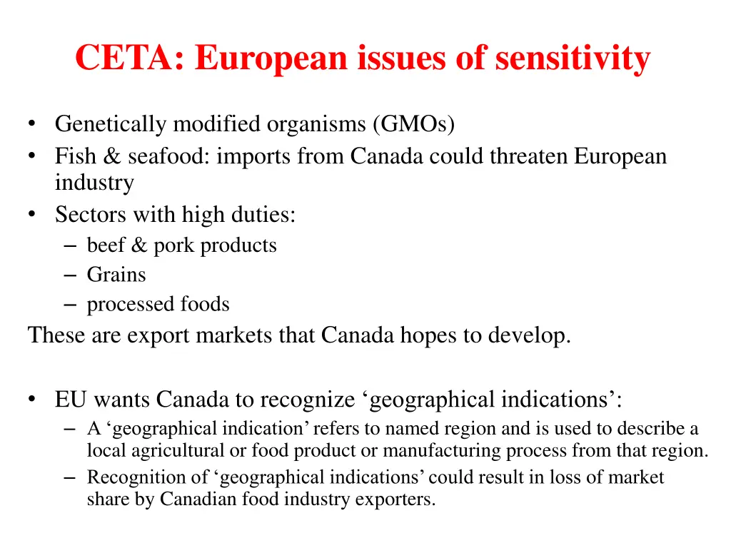 ceta european issues of sensitivity