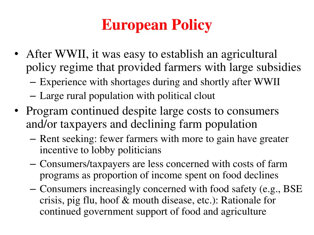 european policy
