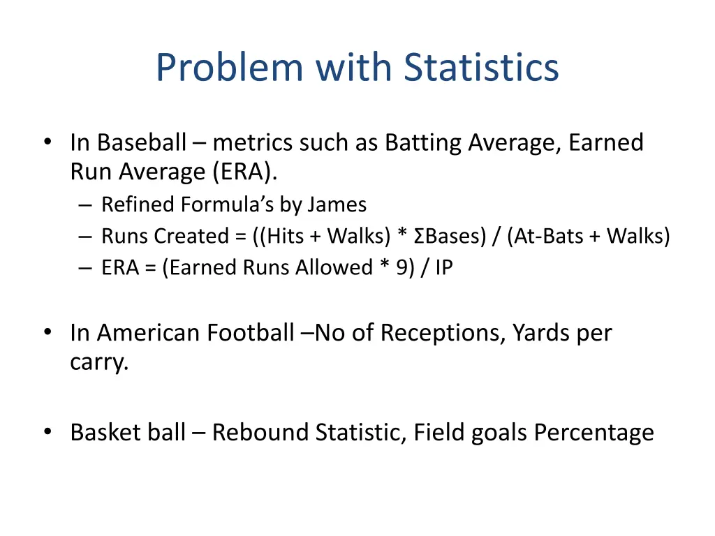 problem with statistics