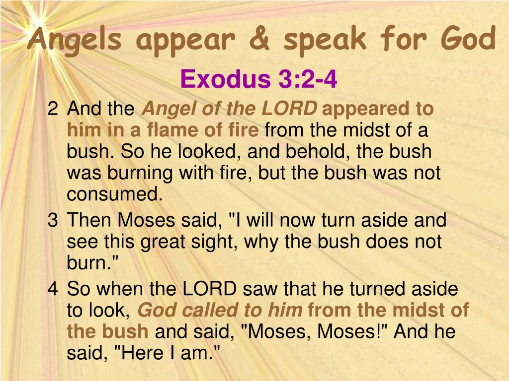 angels appear speak for god