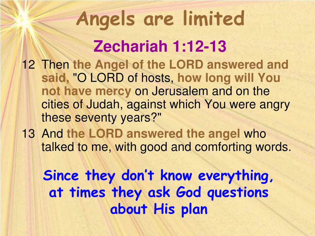 angels are limited