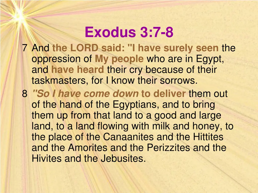 exodus 3 7 8