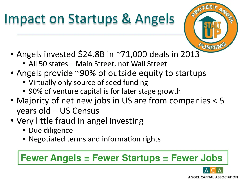 impact on startups angels