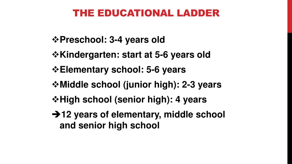 the educational ladder