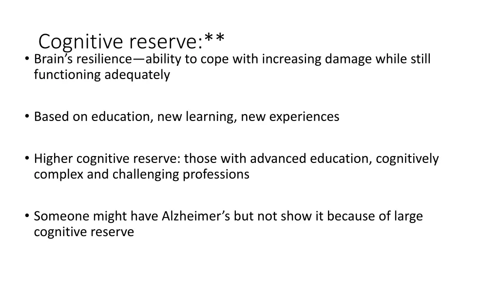 cognitive reserve brain s resilience ability