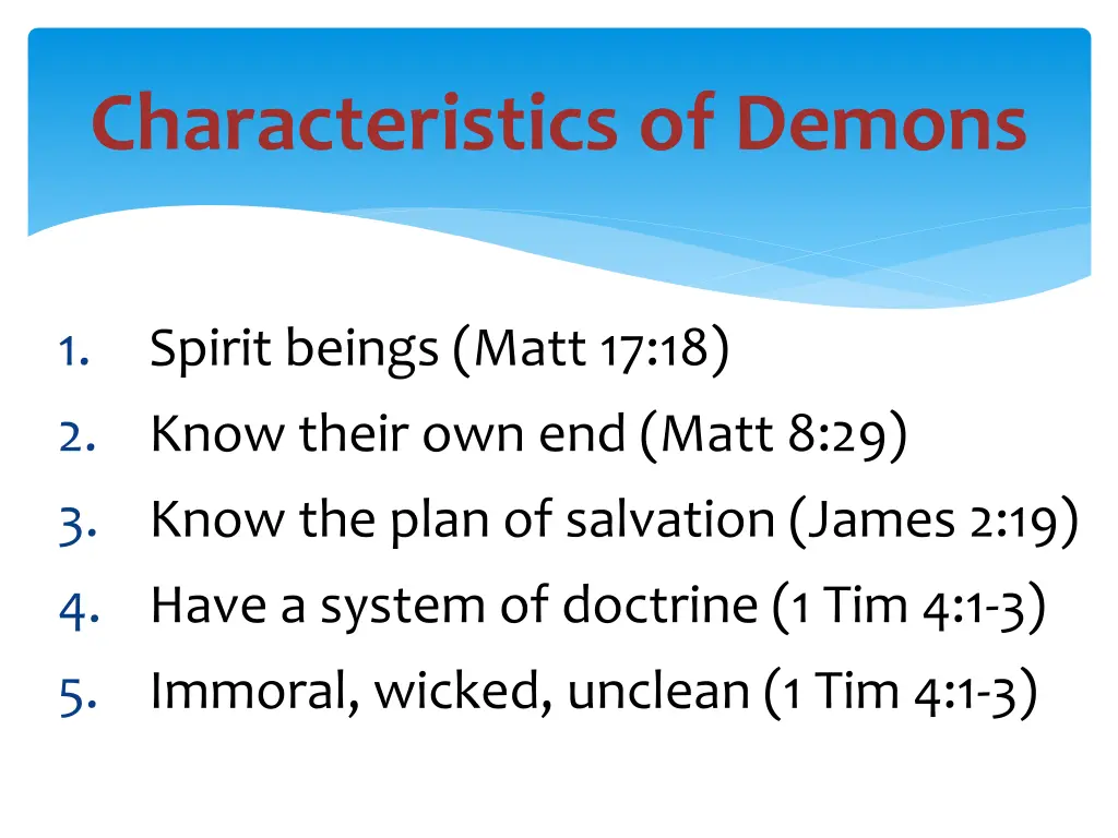 characteristics of demons