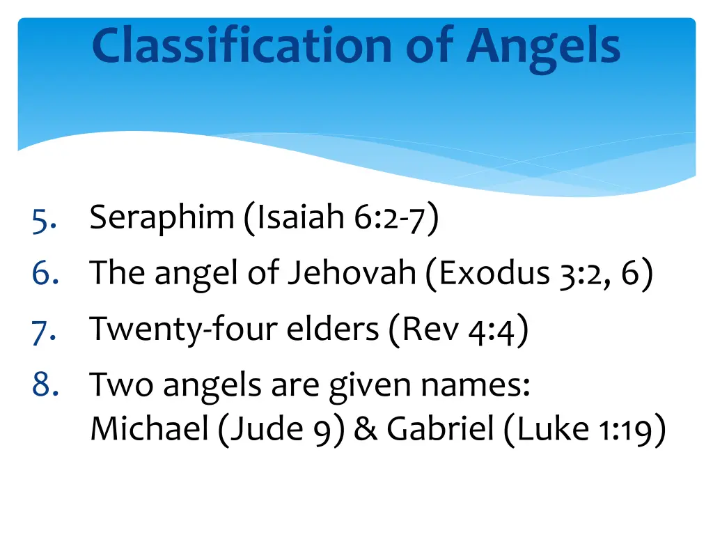 classification of angels 1