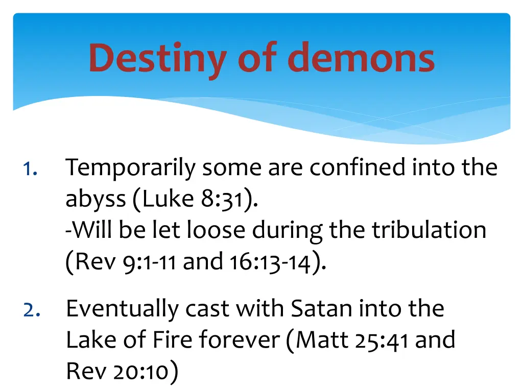 destiny of demons