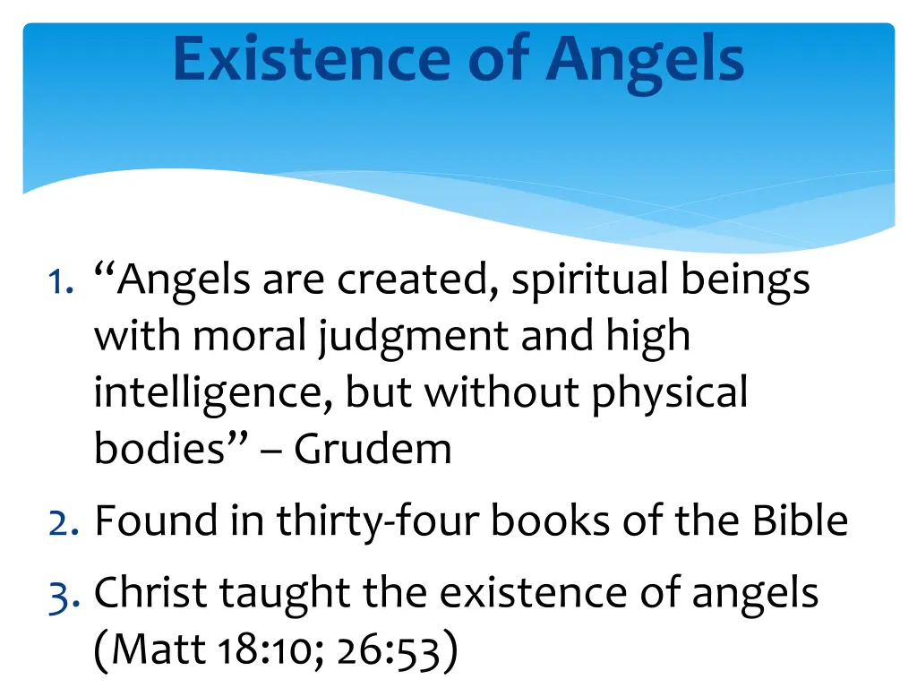 existence of angels