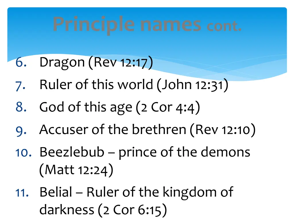 principle names cont