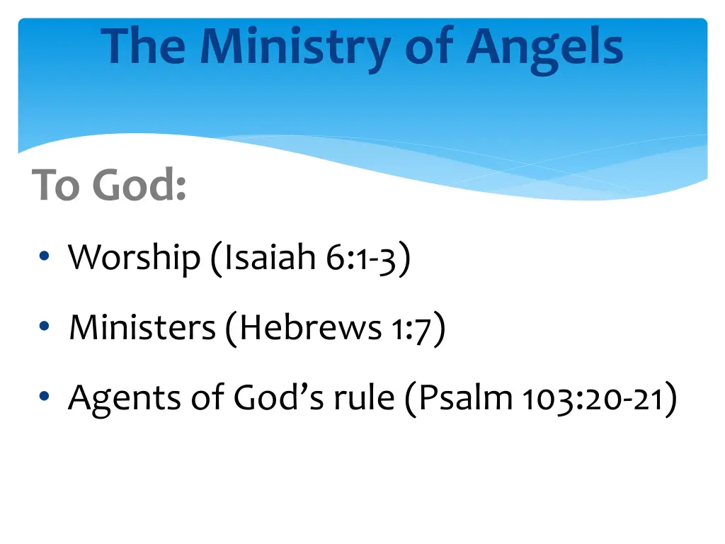 the ministry of angels