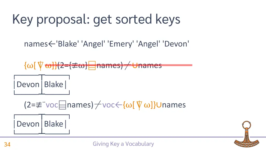 key proposal get sorted keys 1