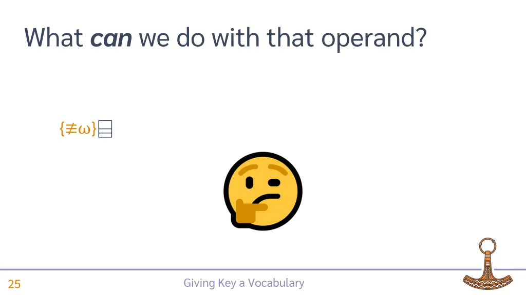 what can we do with that operand
