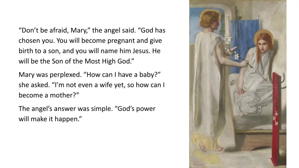 don t be afraid mary the angel said