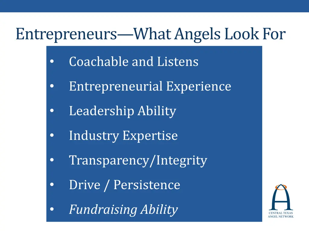 entrepreneurs what angels look for