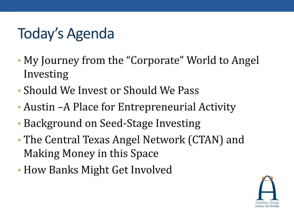 today s agenda